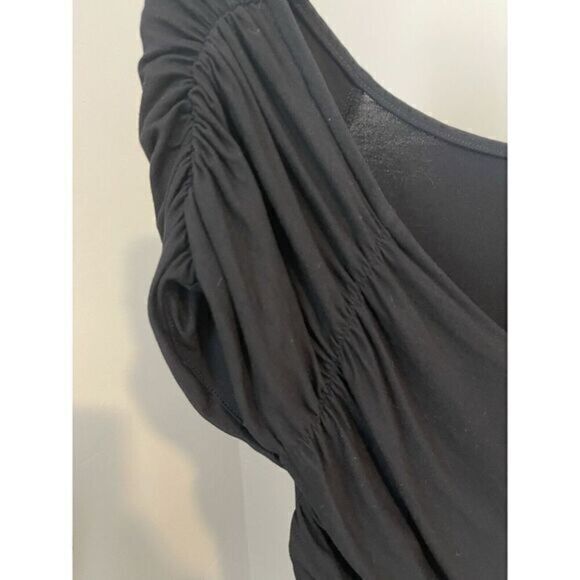White House Black Market Cross Over Drape Ruching Women's‎ Large - Picture 4 of 14